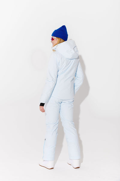Woman wearing Frost ski jacket