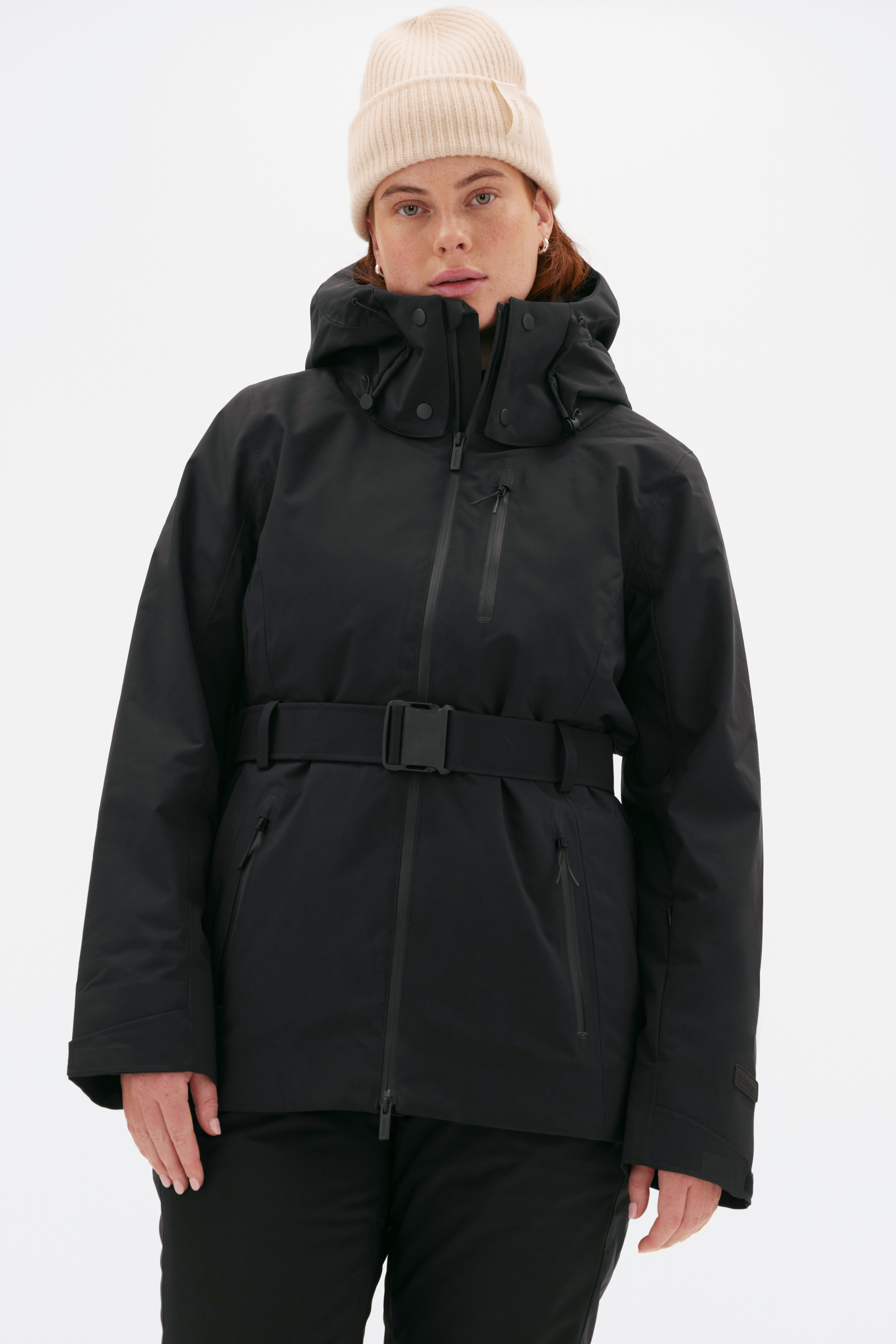 Ski jacket with belt hotsell