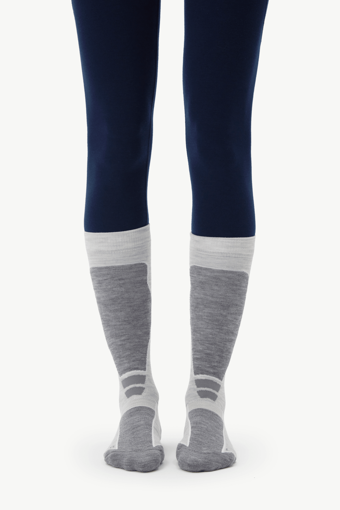 Light Cushion Ski Sock - Heather Grey