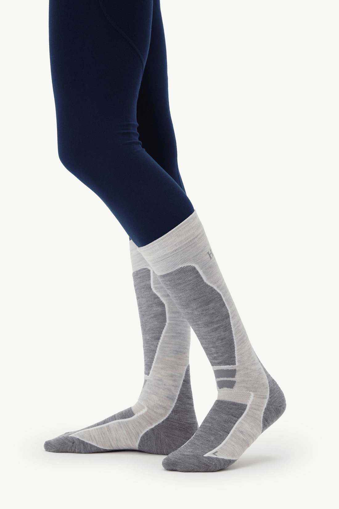 Light Cushion Ski Sock - Heather Grey