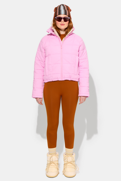 Pink packable puffer hotsell