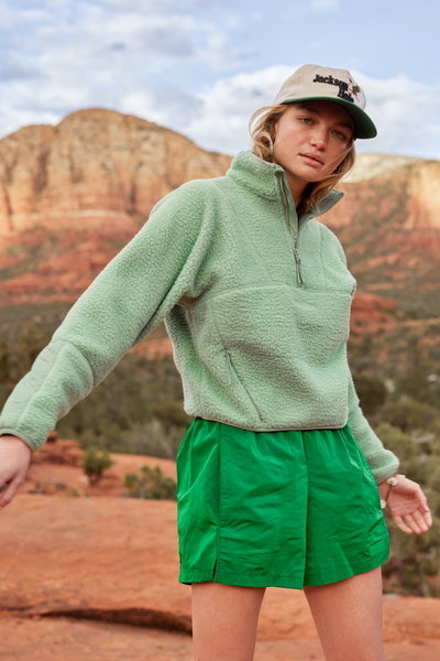 Woman in Fern Pieper Fleece