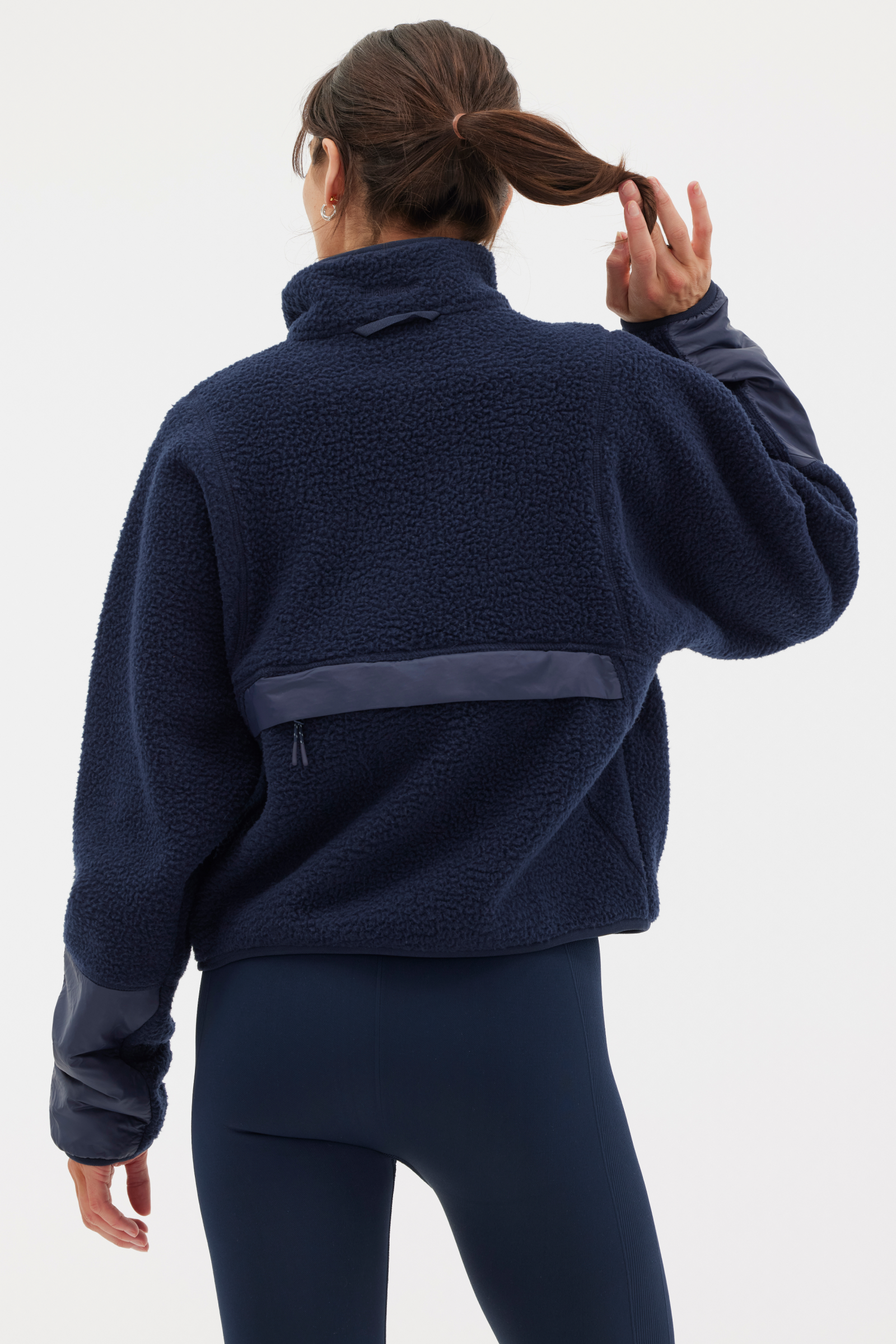 Navy blue fleece jumper best sale