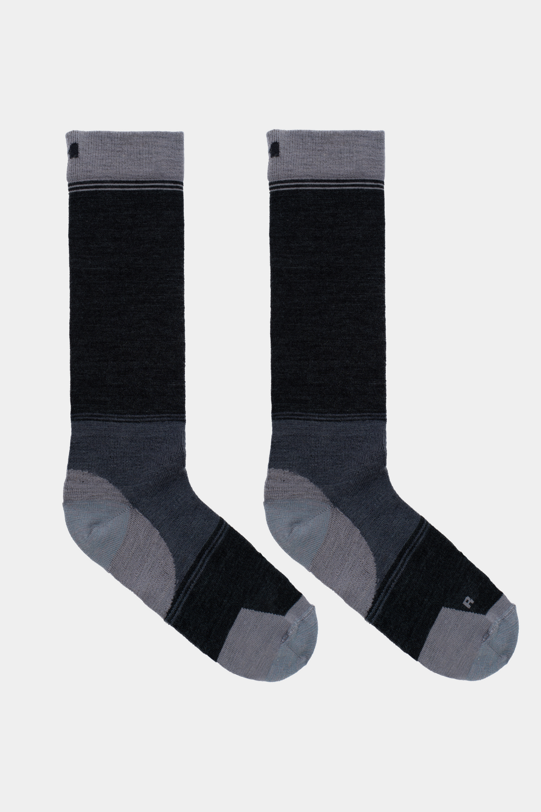 Zero Cushion Ski Sock - Black/Asphalt/Thunder