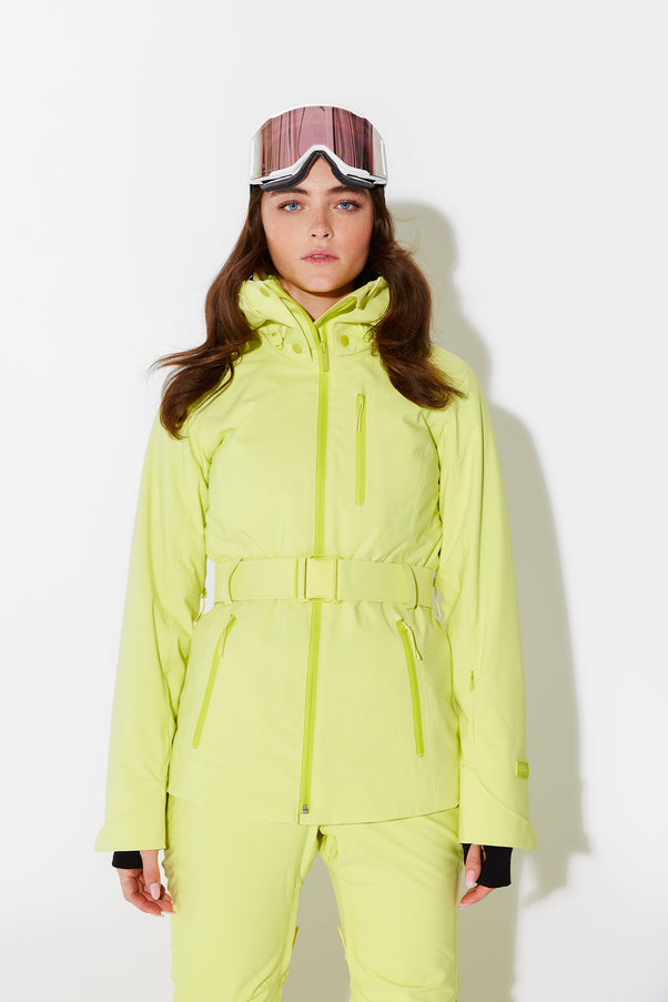 Woman wearing Granita belted jacket