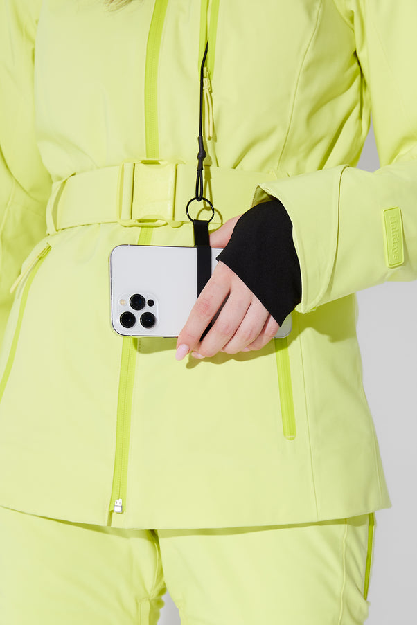 Woman wearing Granita belted jacket