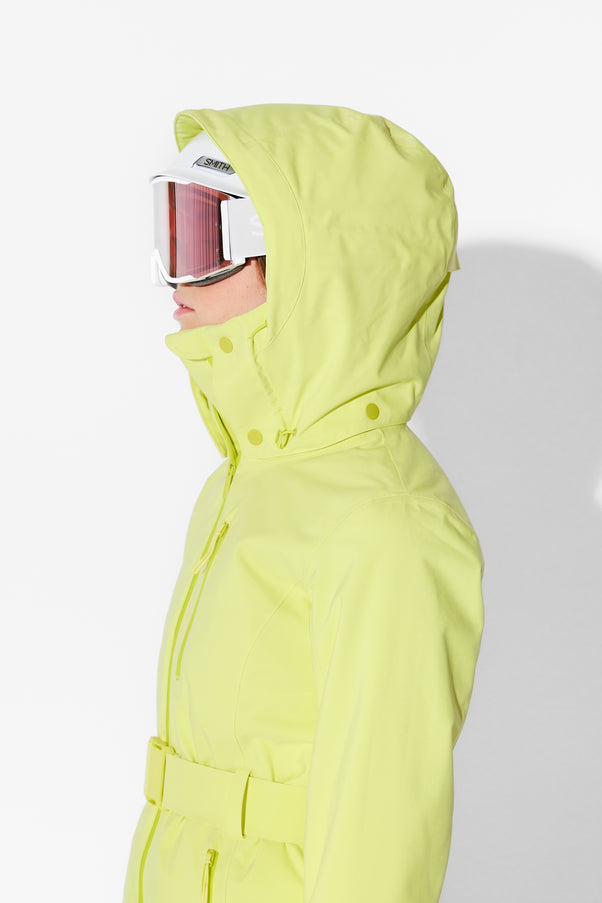 Woman wearing Granita belted jacket