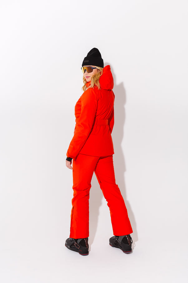 Woman wearing Spritz belted jacket