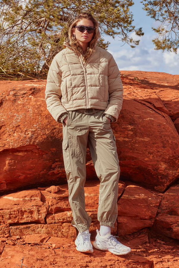 Woman Wearing Dolomite Nellie Packable Puffer