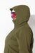Woman wearing Olive ski jacket