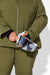 Woman wearing Olive ski jacket