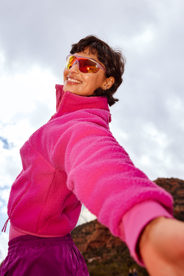 Woman in Alpenglow Pieper Fleece