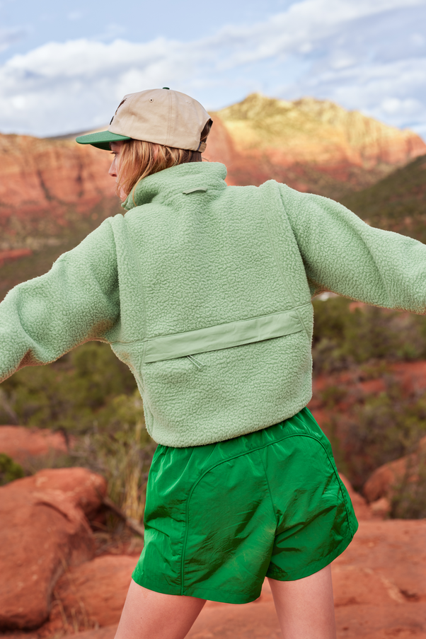 Woman in Fern Pieper Fleece