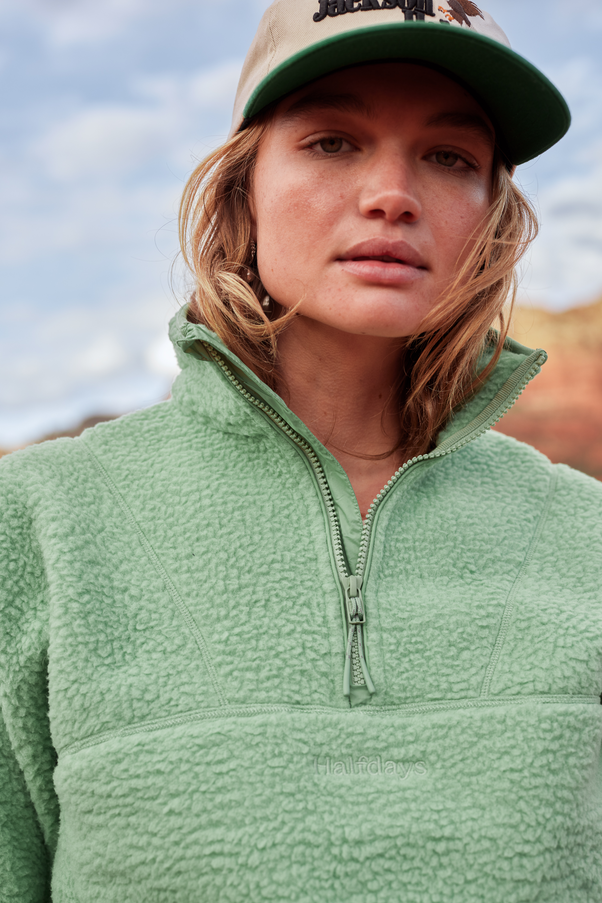 Woman in Fern Pieper Fleece