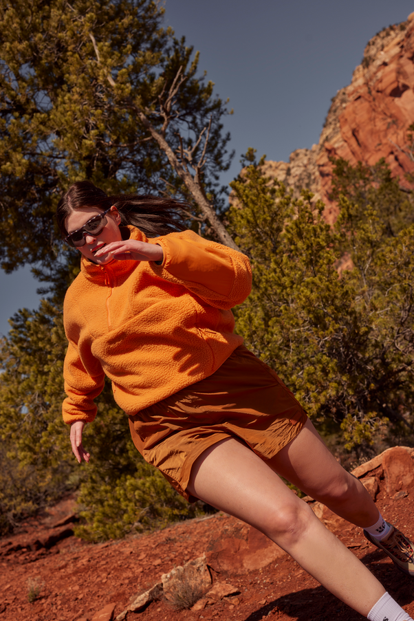 Woman in Sunset Pieper Fleece