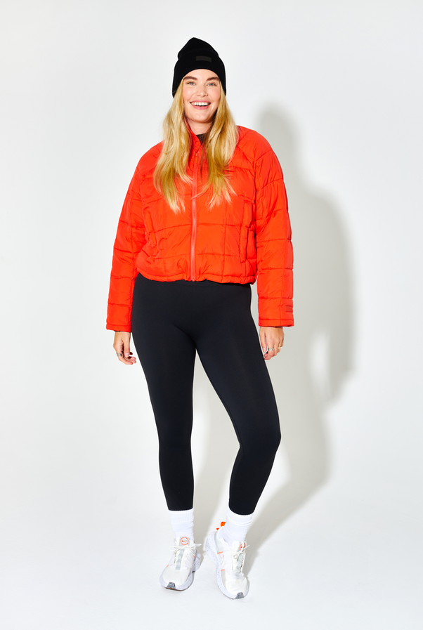 Woman Wearing Spritz Nellie Packable Puffer